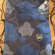 Arsenal Official Drawstring Sports Bag Brand New With Tags Blue/Grey 2018/19