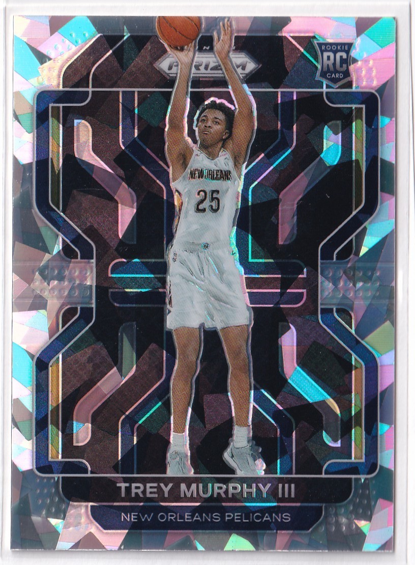 Trey Murphy III 2021-22 Panini Prizm CRACKED ICE SILVER Rookie RC #288 Pelicans