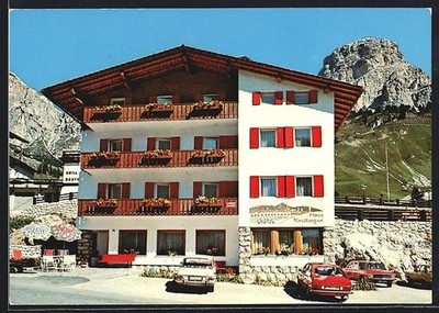 Colfosco in Badia, Hotel Haus Reutlingen Gustin Alfreider, Ansichtskarte 