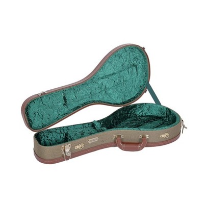 Crossrock Vintage style wood case for A Style Mandolins with removable should...