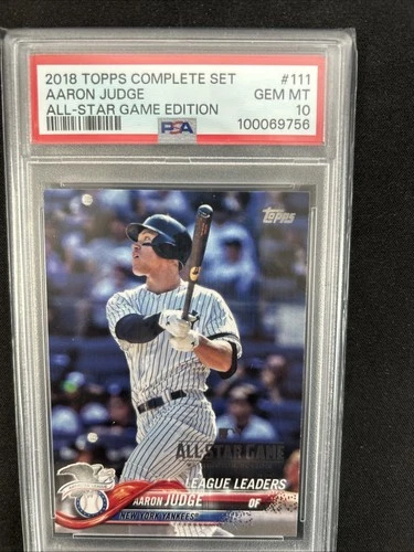 Aaron Judge 2018 Topps Complete Set #111 PSA 10 Gem Mint All-Star Game Edition