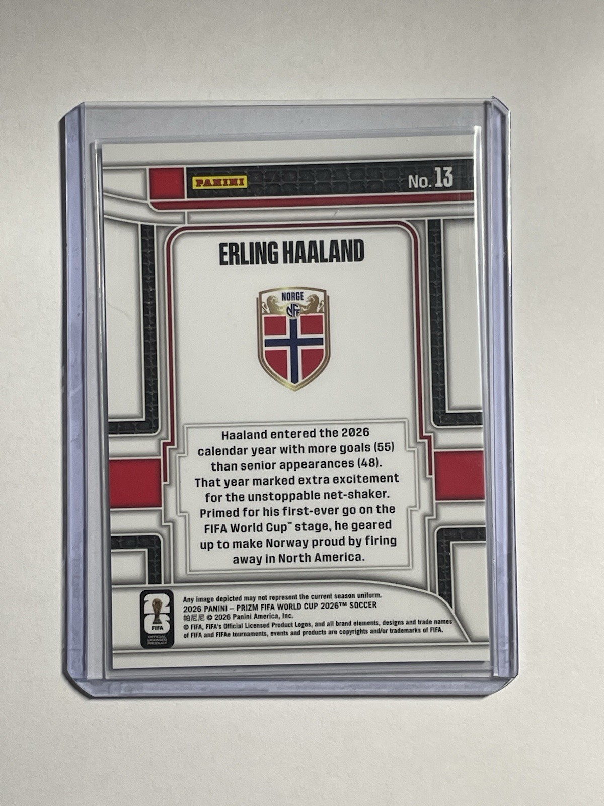 2026 Panini Prizm Fifa World Cup - Scorers Club Erling Haaland #13 view 2