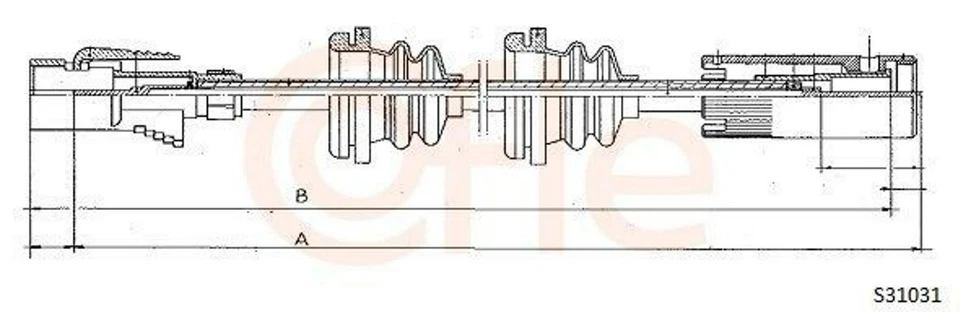 COFLE Tachowelle S31031 für VW Passat Variant (33B) PASSAT (32B) 1290mm - Bild 3 von 4