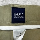 NWT Basic Editions Chino Shorts Mens 48 Pebble Khaki Pleated Wrinkle Resistant — photo 2