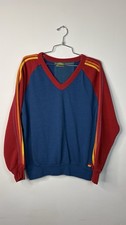 Aviator Nation V Crewneck Sweatshirt Blue Red Yellow Women  s Size M