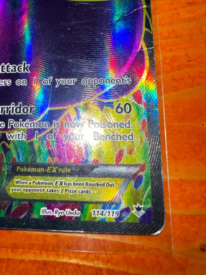 GENGAR EX - XY4-114 Pokemon TCG XY Phantom Forces Ultra Rare Full Art Card (DMG) - Image 4 of 4