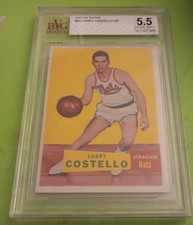 1957-58 Larry Costello Topps Basketball NBA ROOKIE Card #33 RC BVG 5.5 EX+ Nats. rookie card picture