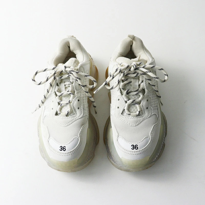 BALENCIAGA Ladies   Triple S Lace Up Shoes 36 24cm Off White 2400014670585 From thumbnail 4