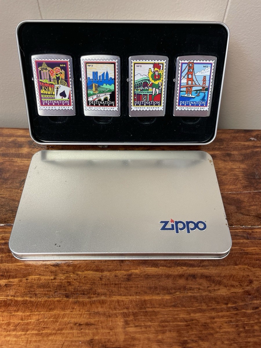 ZIPPO 限定、非売品、他セット Zippo Destination Series Lighter Set Untested Unfired As/is