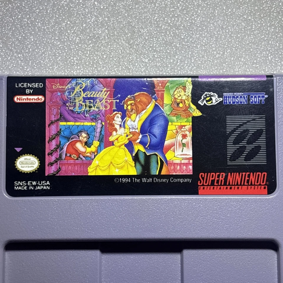 Disney's Beauty And The Beast 1994 SNES TESTED W/ INSTRUCTION BOOKLET - Image 3 of 4