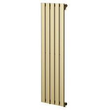 Hudson Colore Brushed Brass 1200mm x 376mm Vertical Single Panel Radiator