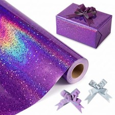 Purple Metallic Wrapping Paper Roll Set 17x26 ft - 1 Count - 1 Pack