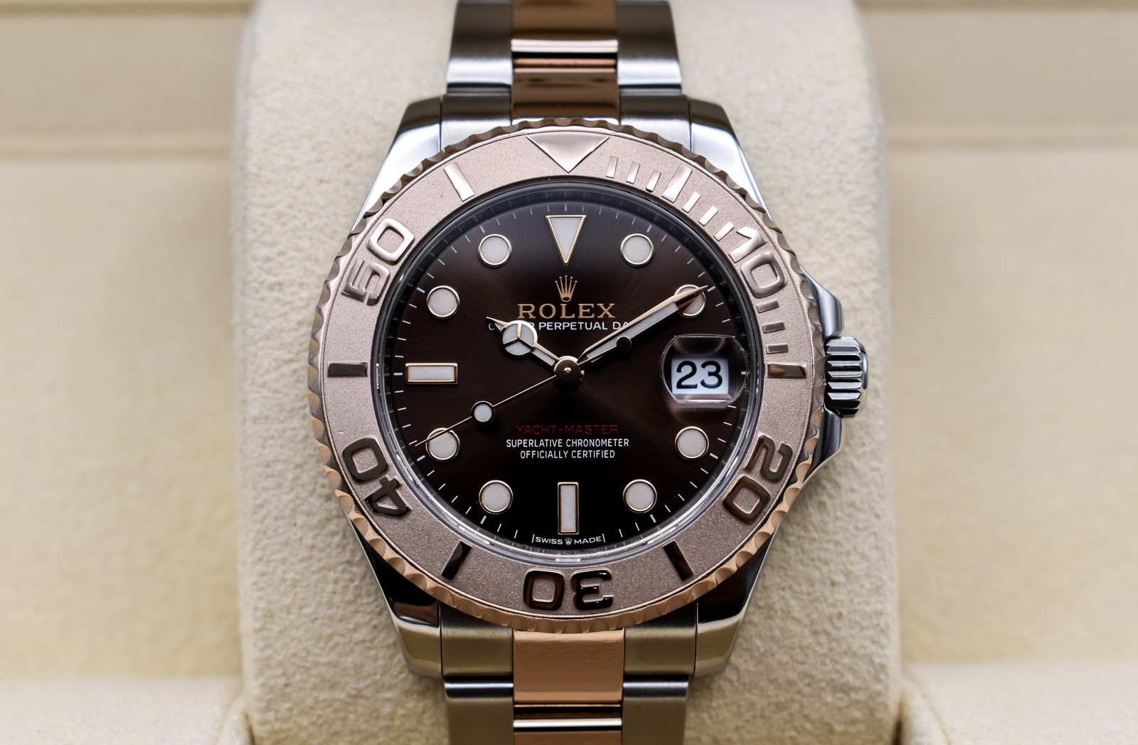 Rolex Yacht-Master 37 Steel & 18k Choco Dial Watch 268621 | 2020 Box & Papers