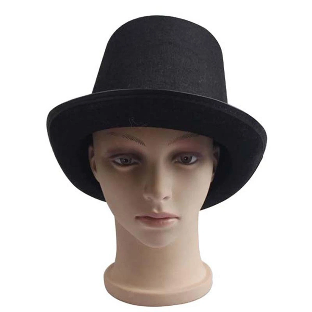 Sombrero De Mago De Copa Para Niños - Alto 10 Cm, Fieltro Negro, Accesorio Para Disfraces De Halloween Y Cosplay