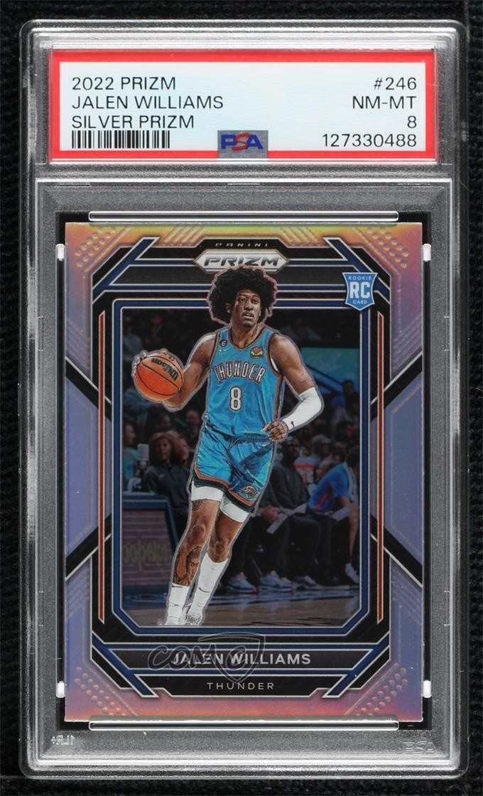 2022-23 Panini Prizm Silver Prizm Jalen Williams #246 PSA 8 1gs7