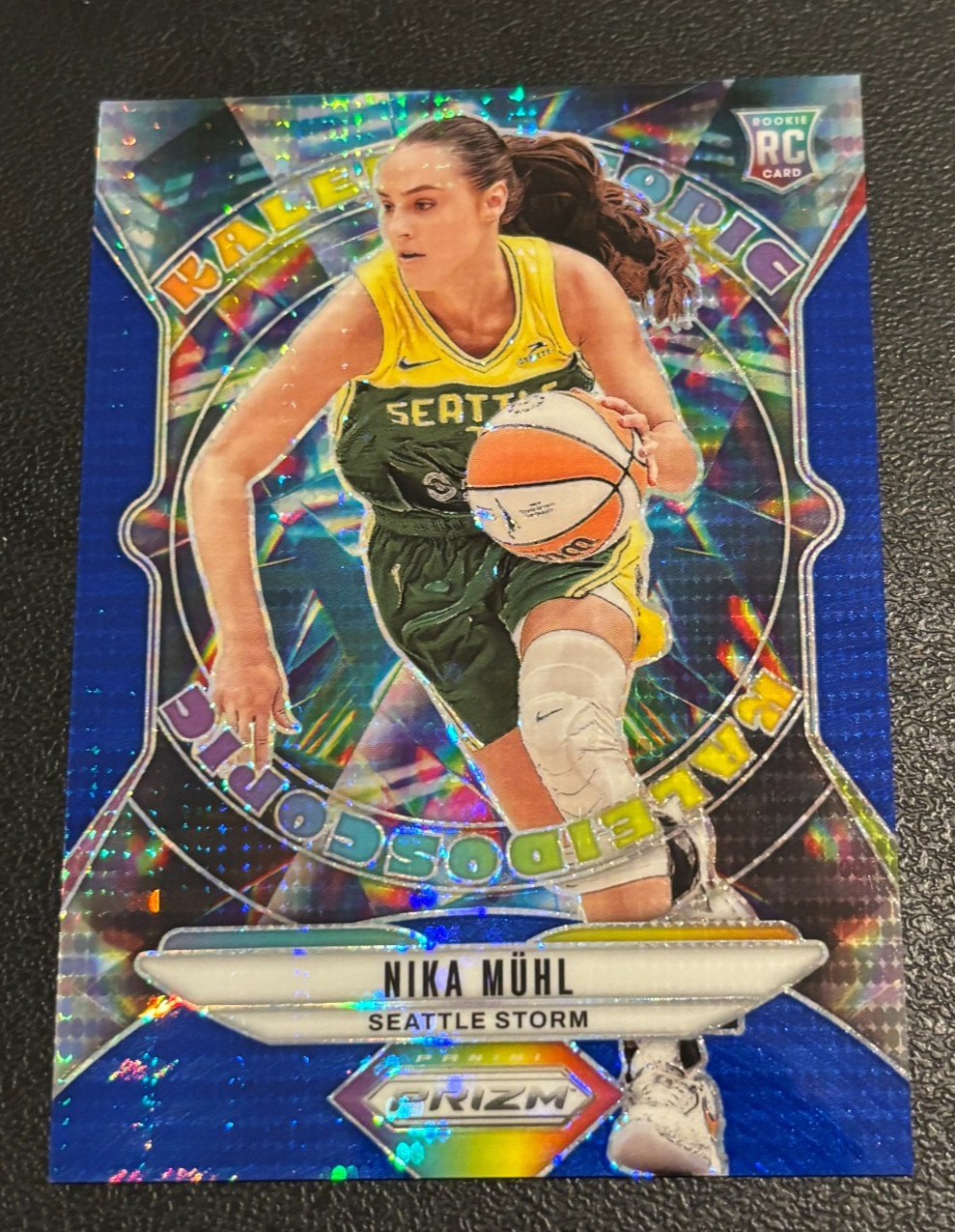 Nika Muhl 2024 Panini Prizm WNBA Blue Pulsar Kaleidoscopic #'d /199 - #2 - Storm