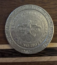 Resorts International Casino Hotel 1987 One Dollar Gaming Token Atlantic City