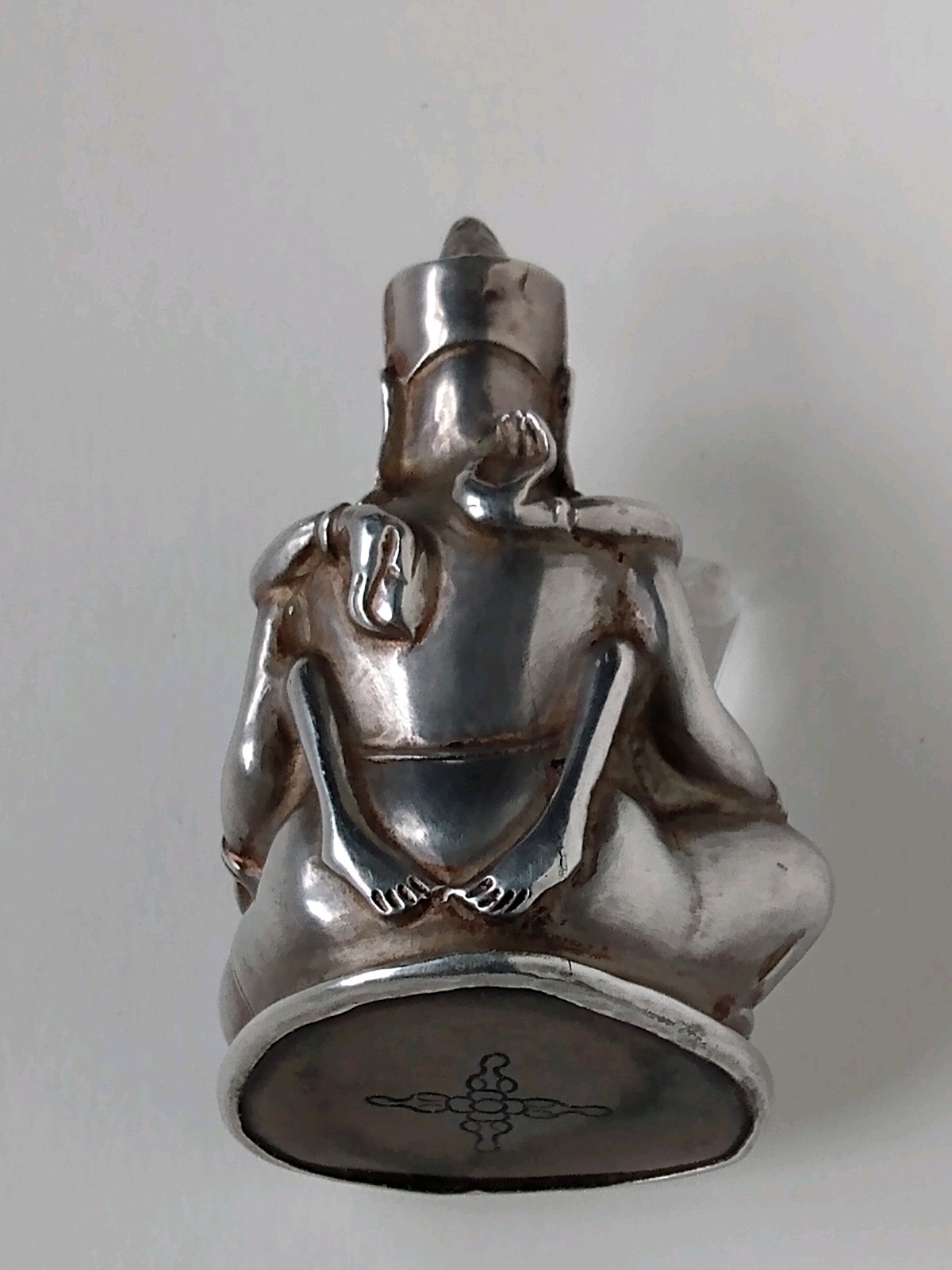 Vintage Tibetan Silver Clad Bronze Copper Mandkesvara Yab-Yum Buddha Temple Lama