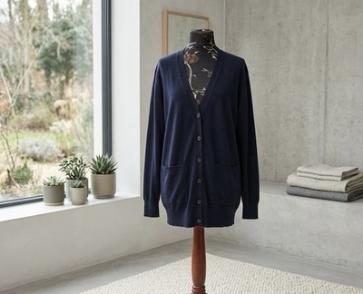 CLOSED Cardigan Strickjacke Damen L | Dunkelblau | 100% Baumwolle Gr. L