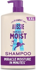 Image of Aussie Miracle Moist Shampoo 1L, XXL Value pack. Moisturizing Formula to Revive