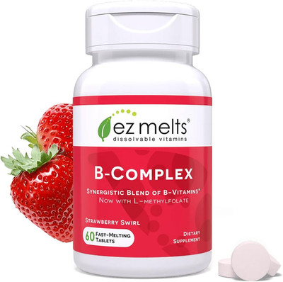 Dissolvable B-Complex - Vitamin B Complex - Provides Energy Metabolism & Hear...