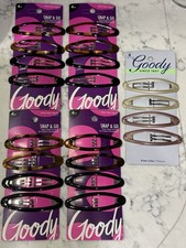 GOODY Snap  Go Clip Barrettes, Lot of 5, Black Tortoise Color, 20 Total NEW