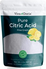 Viva Doria 100 Pure Citric Acid, Food Grade, Fine Grain, 2 lb 907 g 