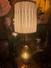 Rare 1970s MCM EF&EF Industries Waterfall Amber 3 Way Table Lamps-org. Shades- — photo 4