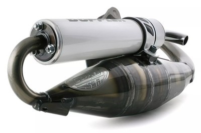 Auspuff Doppler S3R Evolution Minarelli stehend weiss