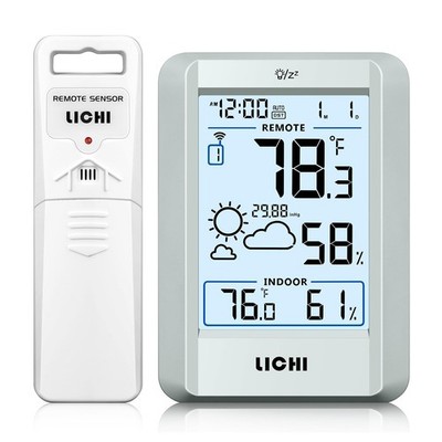 Indoor Outdoor Thermometer Wireless Weather Station External Thermometer Hygr...