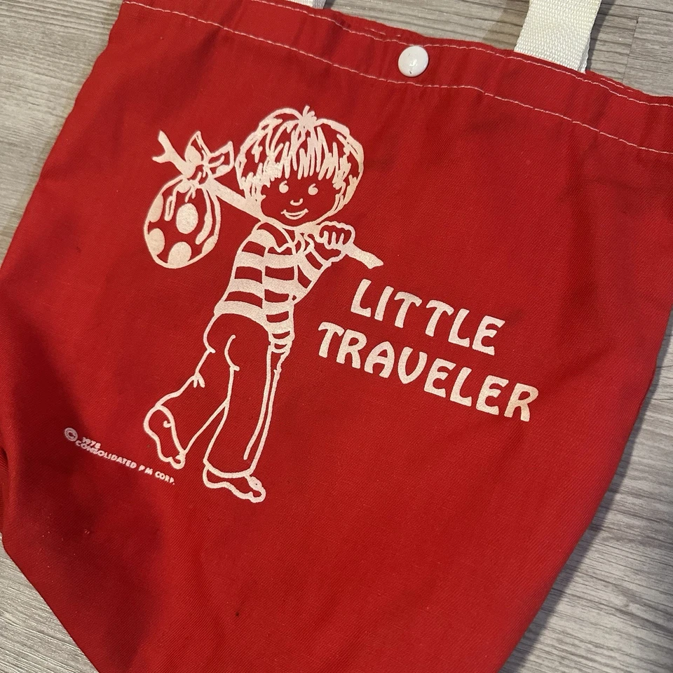 Vintage 1978 Little Traveler Mini Tote Bag Red Consolidated PM Corp Children’s - Image 2 of 4