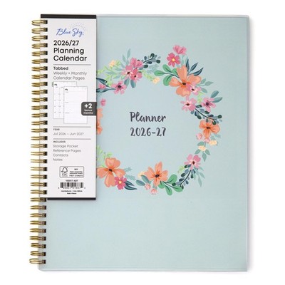 Blue Sky 2026-2027 Weekly and Monthly Academic 8.5'' x 11'', Laurel- 2026/2027 