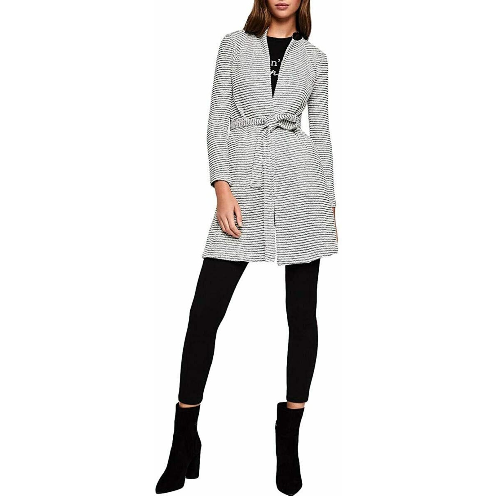 BCBGeneration Bomber Knit Long Jacket Womens L ze… - image 3