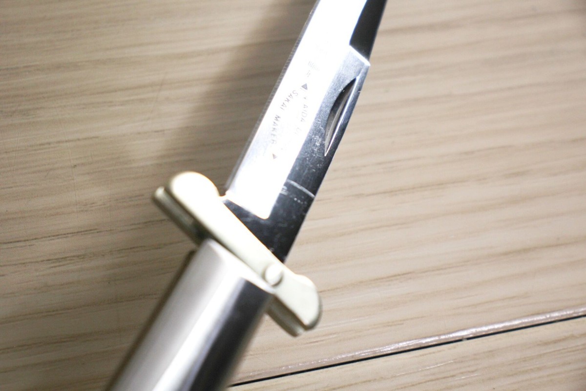 Y.Aida G.Sakai Roll Up Hilt Folding Knife ATS-34 Stag Rare Design 