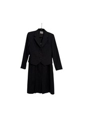 vintage Pendleton wool blazer  pleated skirt suit set in blue  gray plaid