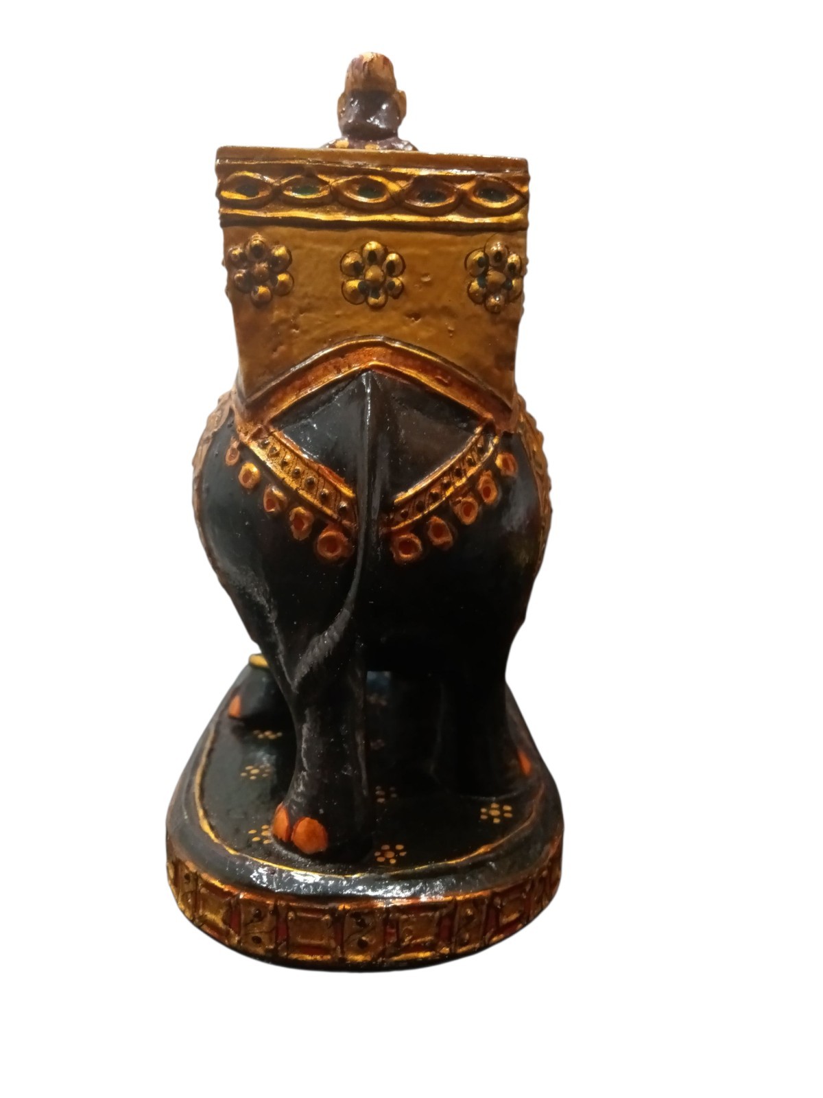 Handmade wooden elephant.