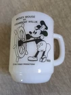 VTG.  Disney Mickey Mouse Steamboat Willie Milk Glass Mug Anchor Hocking  PEPSI