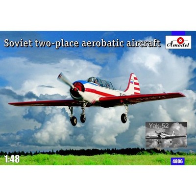 Yakovlev Yak-52 Soviet two-seat aerobatic 1:48 Amodel AMO4806 Airplane Model Kit
