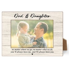 Dad Daughter Picture Frame 4x6 Photo Gifts For Father Christmas Desk Decor
