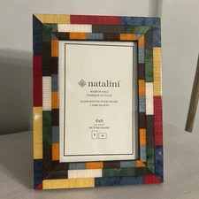 Natalini Handcrafted Wood Italian Frame 4x6 Multicolor
