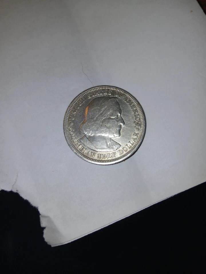 Columbian Exposition 1893 Half Dollar Silver Coin  On The Obverse Shows... - Image 2 of 4