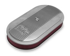 Holley 120-400 Vintage Series Oval Air Cleaner - Natural Cast
