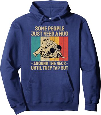 Some People Just Need A Hug Vintage BJJ Brazilian Unisex Hooded Sweatshirt
