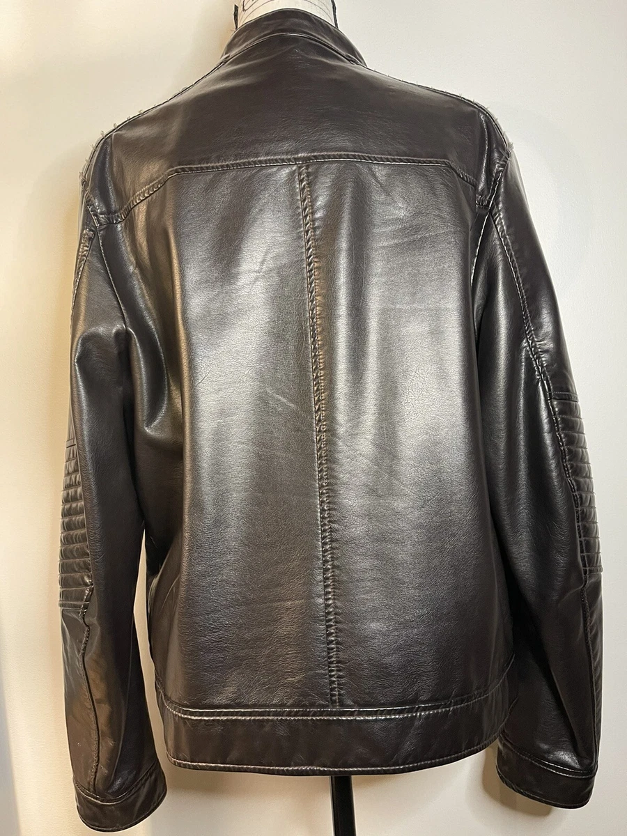 Express men's leather clearance jacket