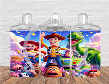 Handmade Toy Story Inspired 12oz Insulated Sippy Cup Tumbler With 2 Lids