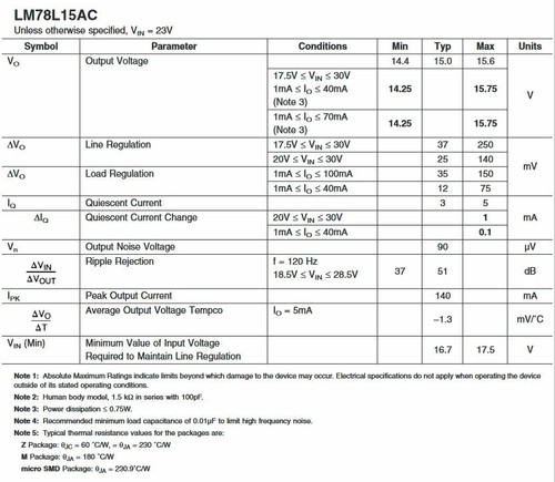 Genuine National LM78L15ACZ Voltage Regulator, 15V, To-92 USA Seller - Picture 3 of 3