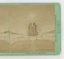 Interior Mormon Tabernacle Calt Lake City UT Utah C.R. Savage Stereoview