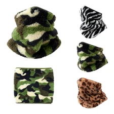 Winter Thick Neck Warmer Fleece Windproof Face Mask Cover for Cold Weather Scarf