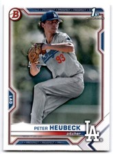 2021 Bowman Draft 1st Bowman Paper Peter Heubeck Los Angeles Dodgers #BD-146