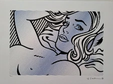 Roy Lichtenstein Signed - Lying Nude - Certificate